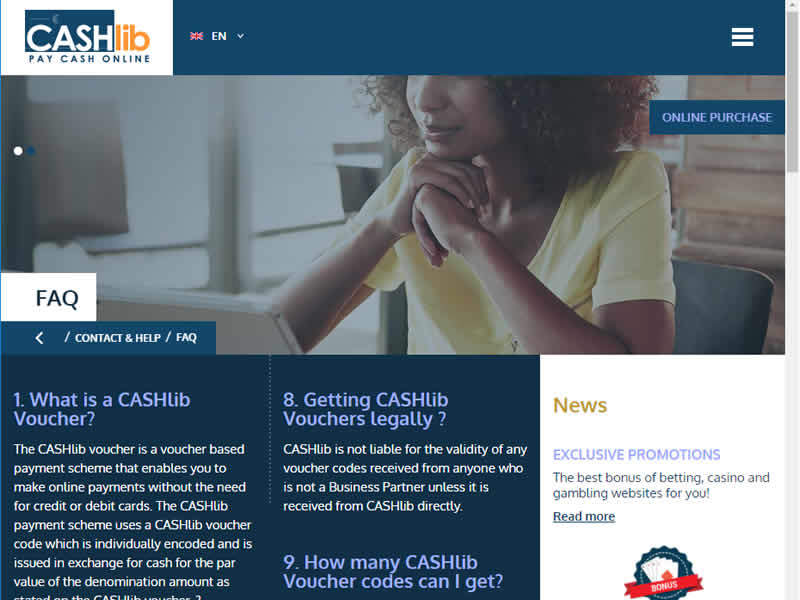 CASHlib e-money Home page