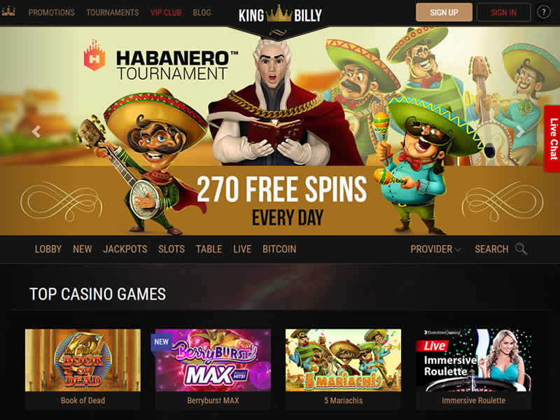 king billy casino bonus code 2021