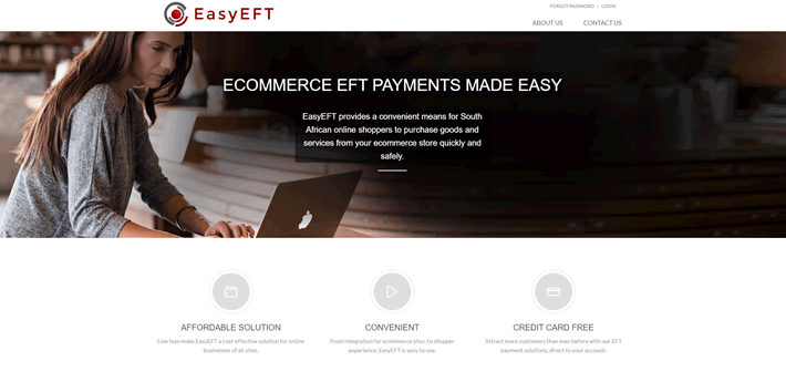 EasyEFT Payment processor homepage