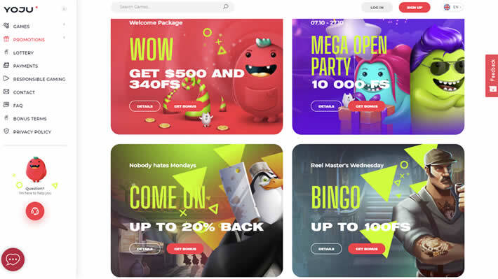 Yoju casino promotion page