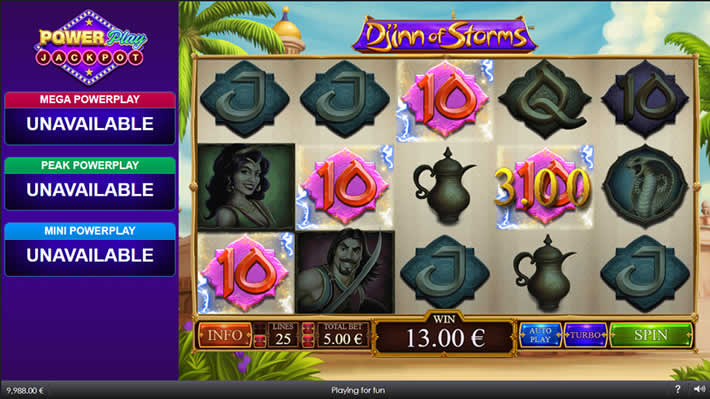 Djinn of Storms Playtech Slot