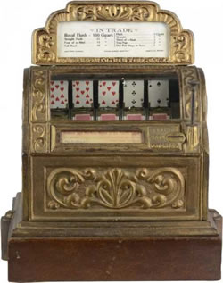 Sittman and Pitt first poker machine from 1891.