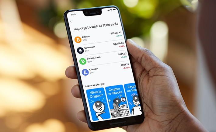 Venmo offers the option to buy cryptocurrencies.