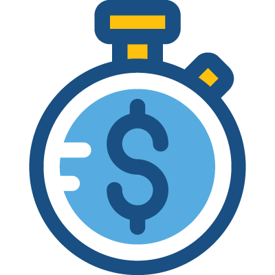 Instant withdrawals concept with time and money
