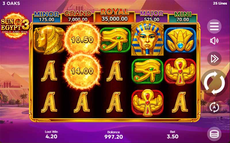 3 OAKS: Sun of Egypt 3 pokies / slot